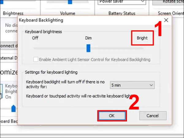 Hướng dẫn bật đèn của bàn phím Laptop HP bằng Control Panel