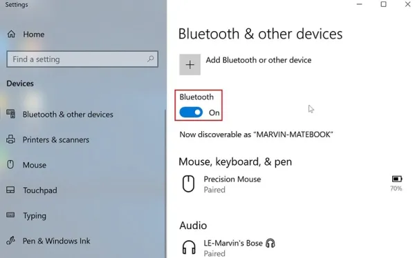 Hướng dẫn mở bluetooth trên laptop Dell