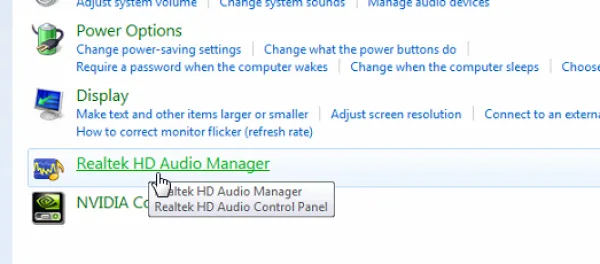 Kích tiếp Realtek HD Audio Manager