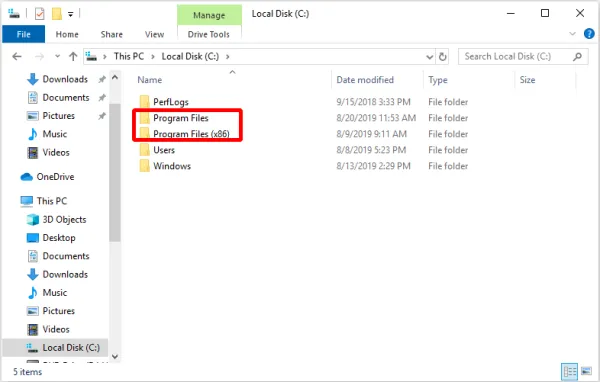 Kiểm tra laptop bao nhiêu bit thông qua mục Program Files Folder
