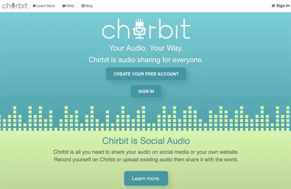 Chirbit – Phần mềm ghi âm online trên laptop chất lượng