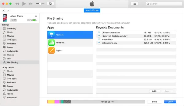 Copy file từ iphone vào pc bằng iTunes