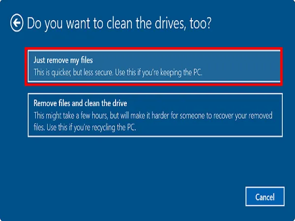 Do you want to clean the drives, too