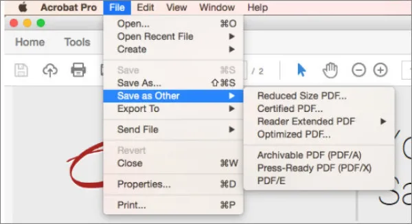 Giảm dung lượng file PDF trên máy tính với tùy chọn Reduced Size PDF