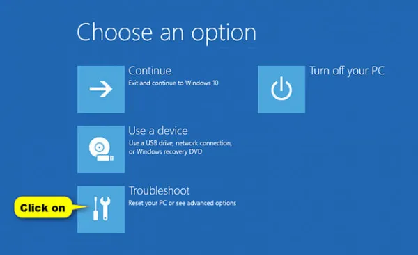 Windows Startup Repair từ Advanced Options