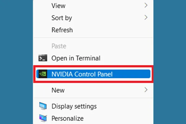 Xoay lại màn hình bằng NVIDIA Control Panel