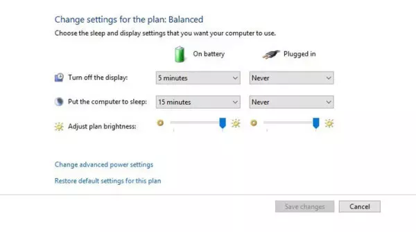 On battery và Plugged