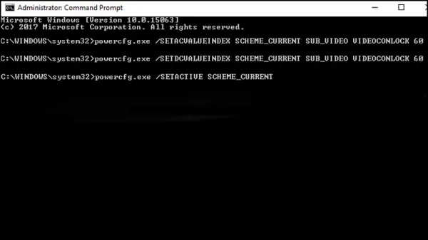 Thay đổi thời gian chờ màn hình khóa sử dụng Command Prompt