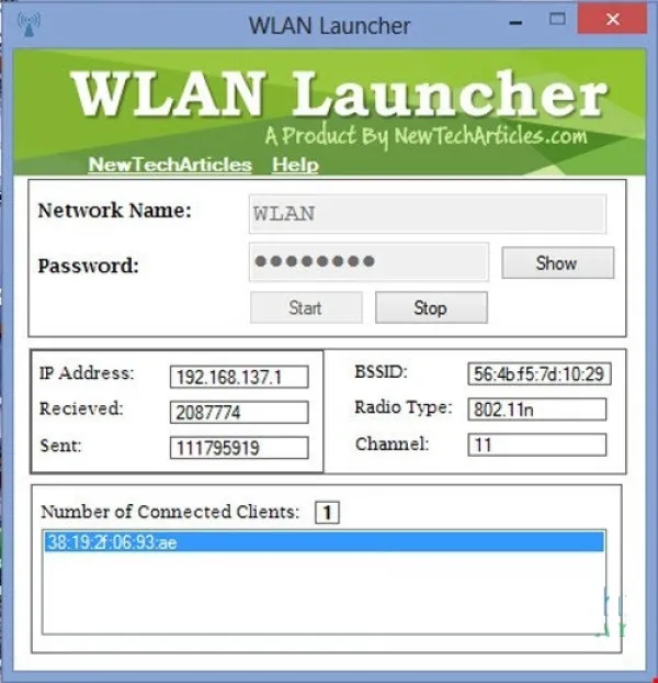 WLAN Launcher – Phần mềm chia sẻ wifi trên laptop cho SmartPhone