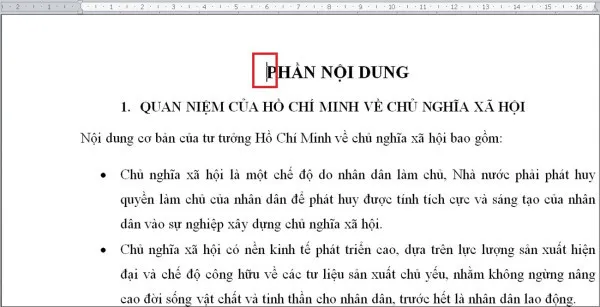 trang mà bạn muốn đánh số thứ tự đầu tiên.