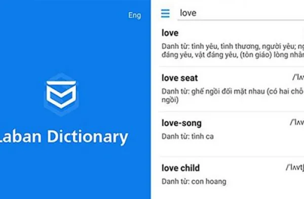 Phần mềm từ điển Anh Việt cho PC Laban