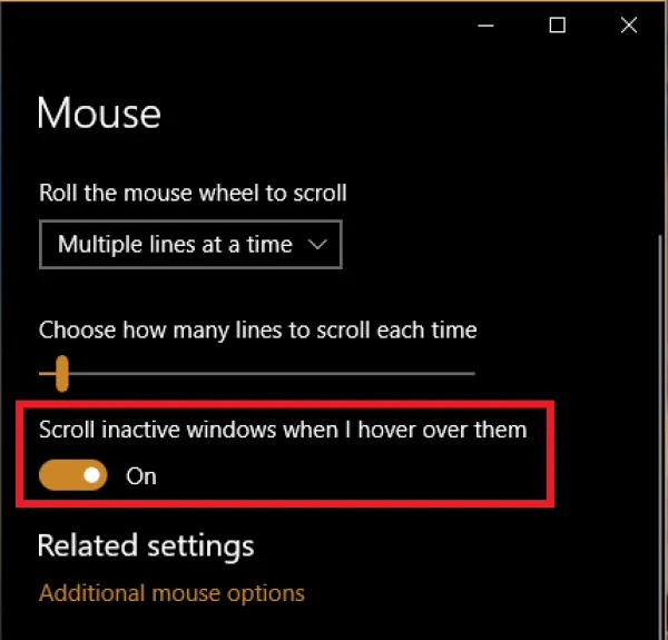 Scroll inactive windows when I hover over them
