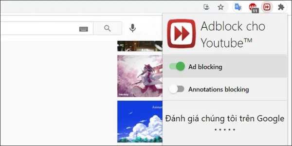 Tải tiện ích Adblock cho Youtube