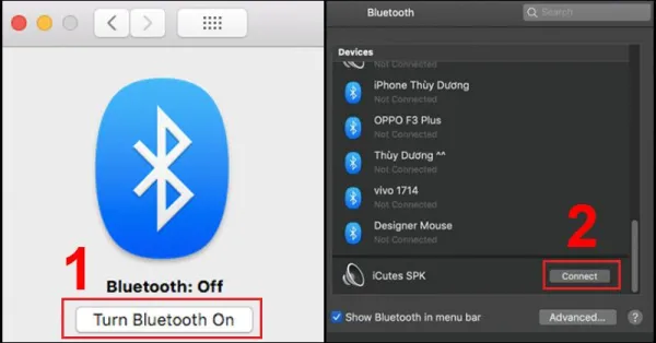 bạn nhấn chọn mục Bluetooth.