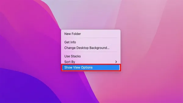 Thu nhỏ biểu tượng trên màn hình máy tính trên MacOS