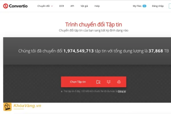 Truy cập vào trang web của Convertio tại địa chỉ https://convertio.co/vi/