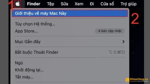 Mở "About This Mac"
