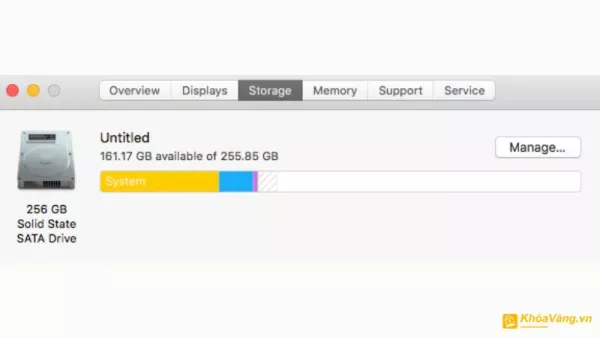 Kiểm tra nhanh bộ nhớ Macbook