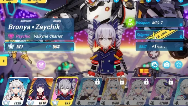 Giao diện mở khóa nhân vật Honkai Impact 3