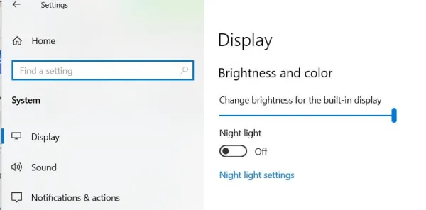 Điều chỉnh độ sáng màn hình laptop qua setting trong window