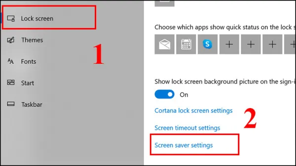  chọn Screen Saver Settings để tùy chỉnh.
