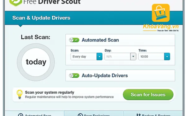 Free Driver Scout là một trong những phần mềm cập nhật driver miễn phí nhưng tuyệt cú mèo