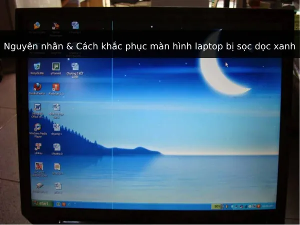 màn hình laptop bị sọc xanh