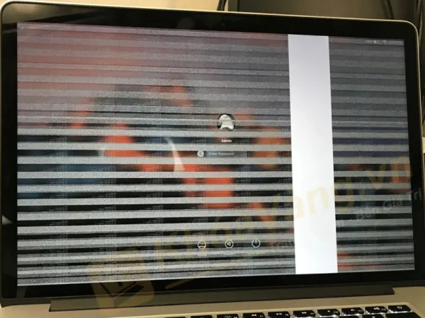 lỗi màn hình macbook bị sọc ngang