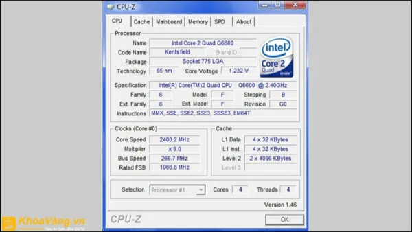 Công cụ CPU - Z hỗ trợ giám sát xung nhịp và điện áp cho Windows