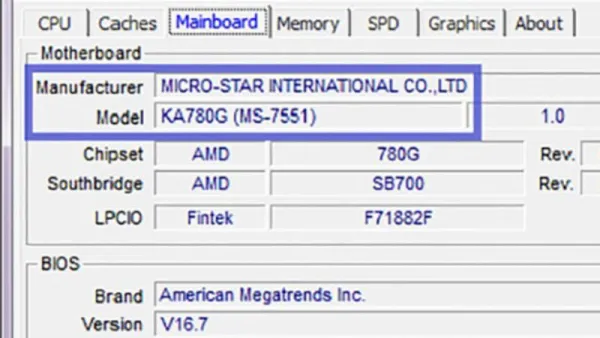 Cách kiểm tra model máy tính bằng CPU-Z