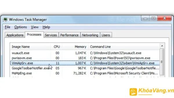 Tìm dịch vụ "WMI Performance Adapter" và tắt nó