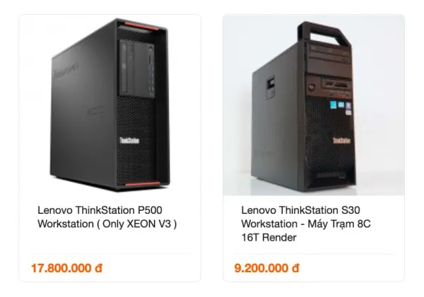 Phân khúc Lenovo Thinkstation dưới 20 triệu tại Khóa Vàng