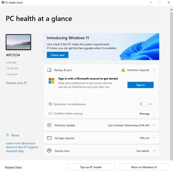 Windows PC Health Check là gì