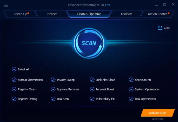 Advanced SystemCare Free – Phần mềm tăng tốc máy tính