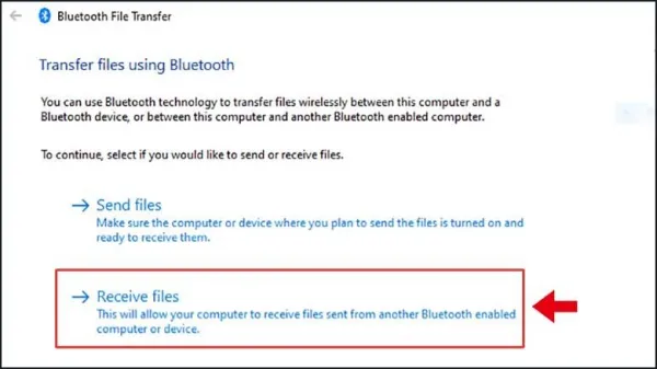 Cách chuyển file thông qua Bluetooth