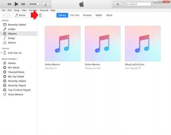 Cách chuyển hình ảnh từ máy tính sang iphone qua iTunes