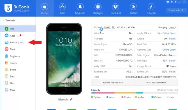 Cách copy hình từ máy tính vào iPhone bằng 3utools