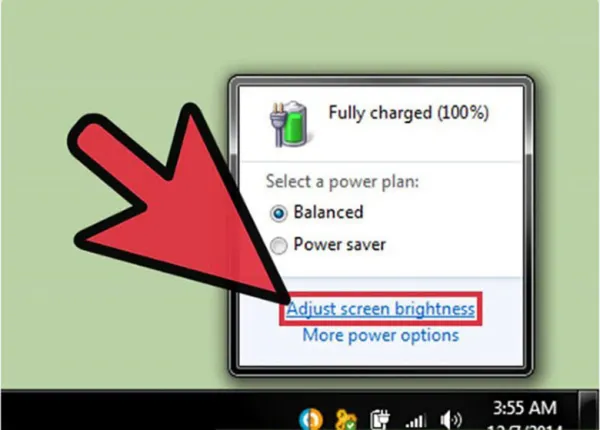 Cách tăng, giảm độ sáng màn hình laptop bằng Adjust Screen Brightness