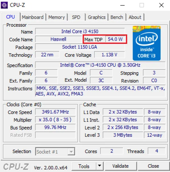 Cách tính công suất nguồn PC bằng phần mềm CPU – Z