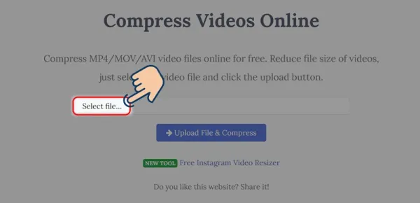 Giảm dung lượng video với Youcompress