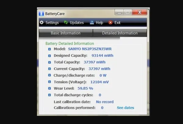 Sử dụng phần mềm BatteryCare