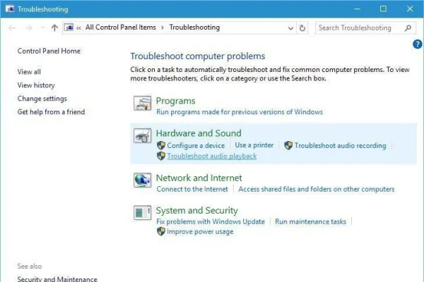 Tiến hành chạy Windows Audio Troubleshooter