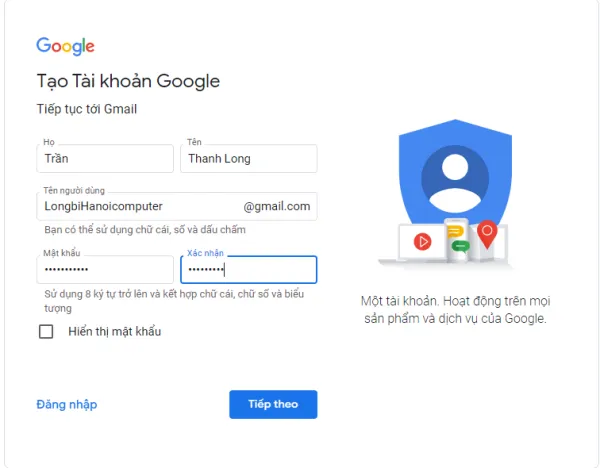 cách tạo tài khoản gmail trên máy tính        