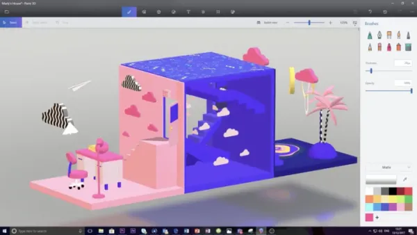 Microsoft Paint 3D phần mềm dùng để vẽ trên máy tính