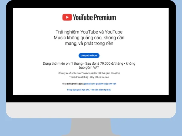 Bảng giá Youtube Premium