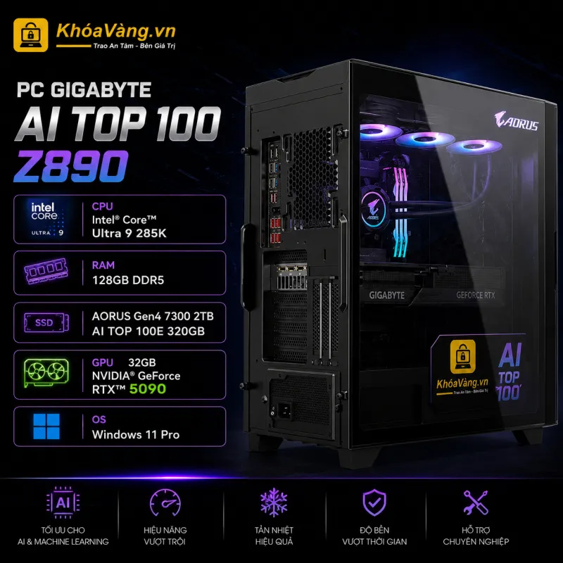 PC Gigabyte AI TOP 100 Z890