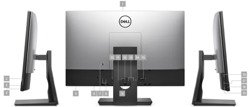 Các cổng kết nối trên máy tính All in One Dell OptiPlex 7460