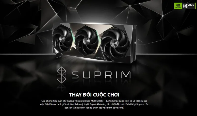 VGA MSI GeForce RTX 5090 32G SUPRIM SOC