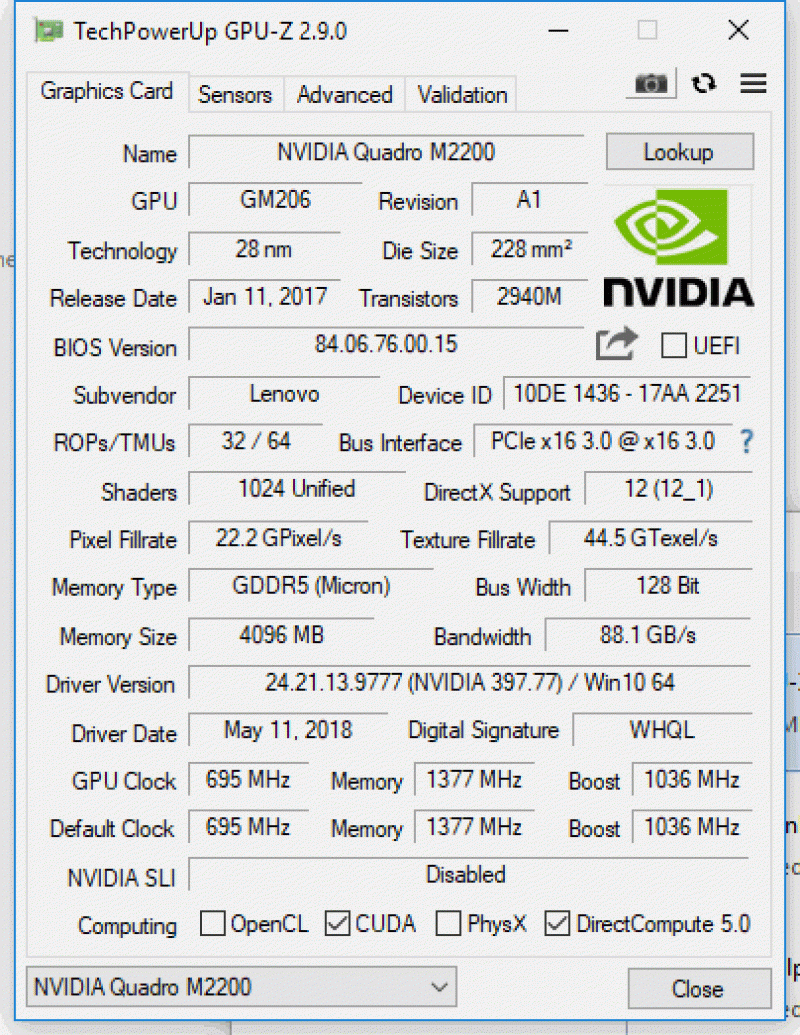 Dell Precision 7520 Core i7 -7820HQ | ram 16g | ssd 256g + HDD 500G | AMD Radeon Pro WX4130 | 15.6 inch full HD 1920 x1080